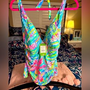 Lilly Pulitzer Bliss Halter Tankini size 14 NWT